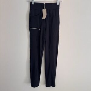 Halara XS High Waisted Pocket Leggings Black Stretch Yoga Pants NWT Women's